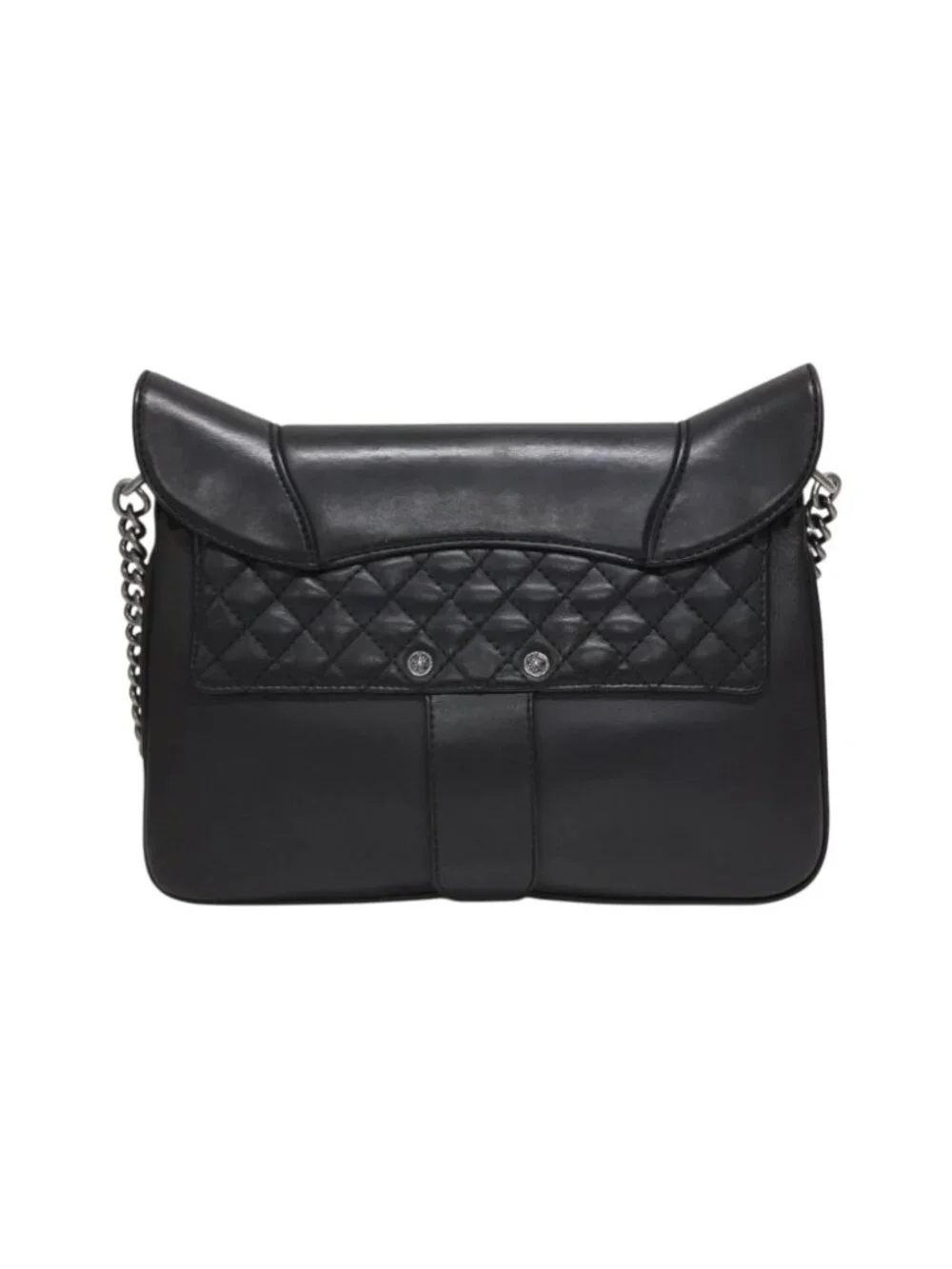 Chanel Paris Dallas Fringe Flap Saddle Bag Quilted Calfskin Black
